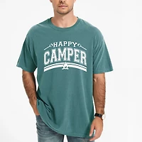Simply Sage Market - Happy Camper Fire Men's Garment Dyed Graphic T-Shirt