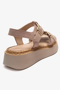Forever & Always Womens Loin Leather Platform Sandals