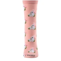 MeMoi Rabbits Bamboo Blend Crew Socks