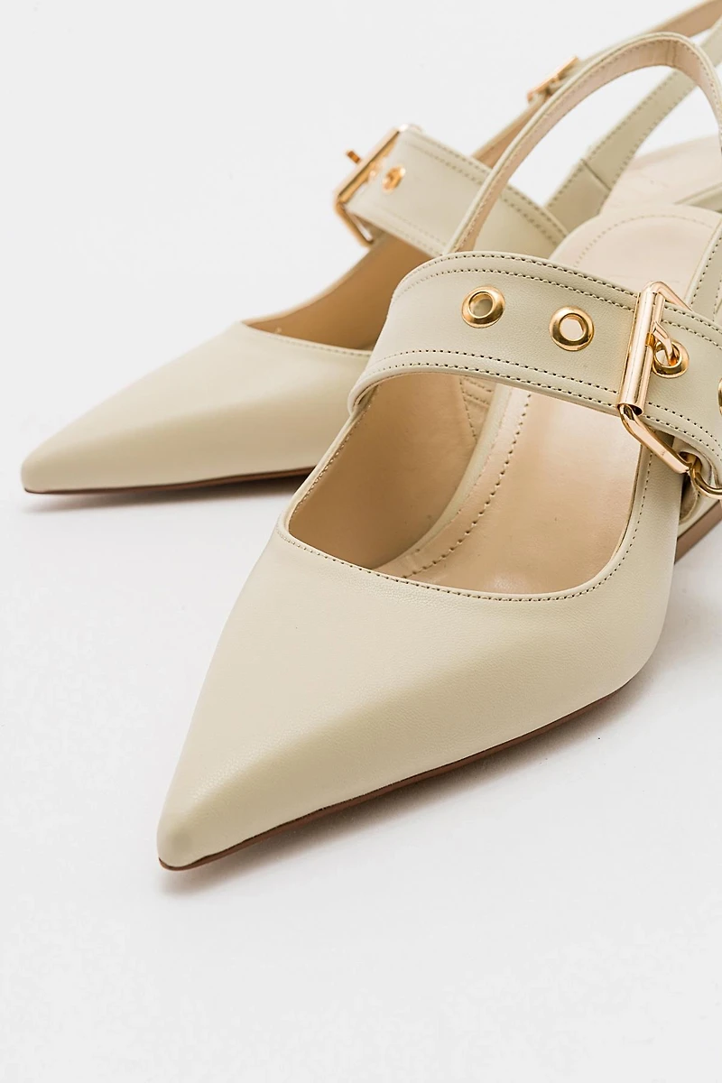 Prologue Shoes Womens Nepido Pointed Toe Block Heel Pump