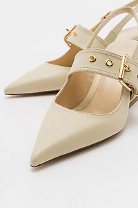 Prologue Shoes Womens Nepido Pointed Toe Block Heel Pump