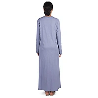 MeMoi Women's 100% Cotton Slub Knit Full-Length Sleeping Gown