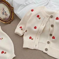 MyKids-USA Baby Girl Embroidered Pattern Cardigan