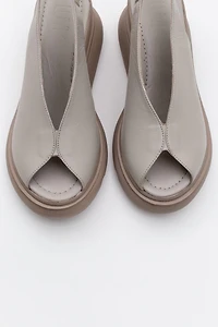 Forever & Always Womens Sam Leather Platform Sandals