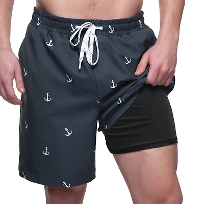 Rokka&Rolla Mens Compression Liner Quick-Dry Swim Trunks
