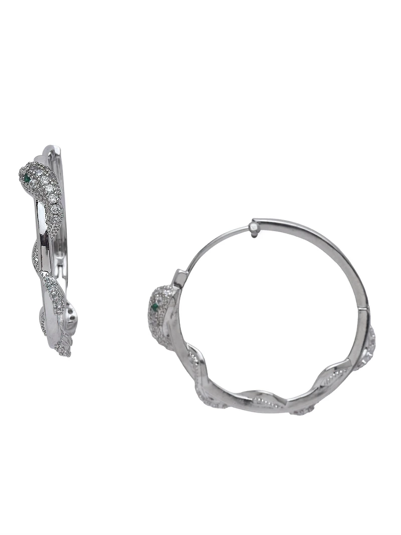 AGP PARIS Womens Serpent Hoop Earrings
