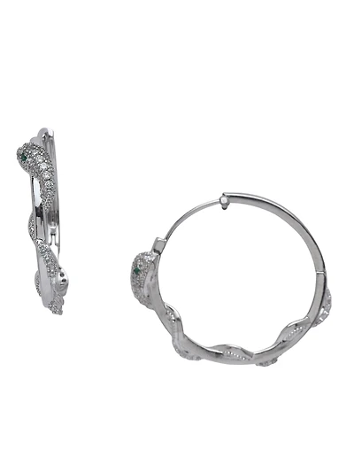 AGP PARIS Womens Serpent Hoop Earrings