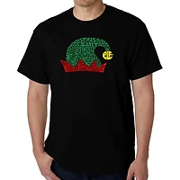 LA Pop Art Men's Word T-Shirt - Christmas Elf Hat