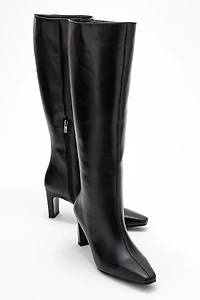 Forever & Always Womens Velencia Leather Knee High Boots