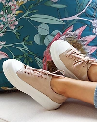 Belle & Bloom Womens Just A Dream Croc Leather Sneaker