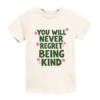The Juniper Shop - You Will Never Regret Being Kind Green Youth Short Sleeve Graphic T-Shirt