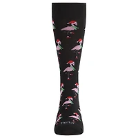 MeMoi Men's Christmas Festive Flamingo Bamboo Blend Crew Socks