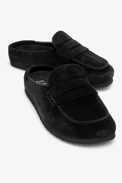 Forever & Always Womens Priva Leather Slip-On Slipper