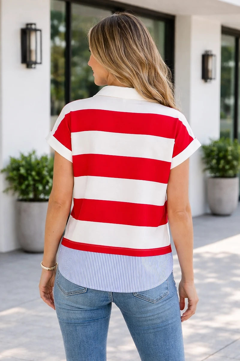 Threaded Pear Women's Faith Dolman Short Sleeve Top