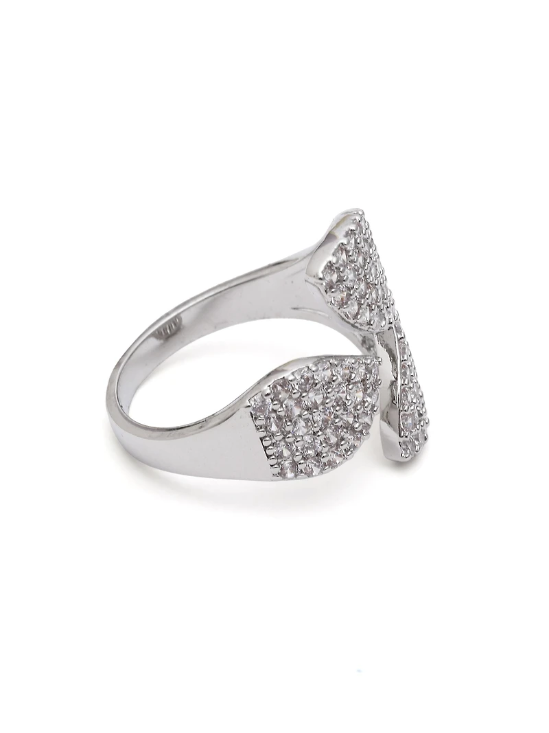 AGP Paris Women's Abstract Pave Open Ring