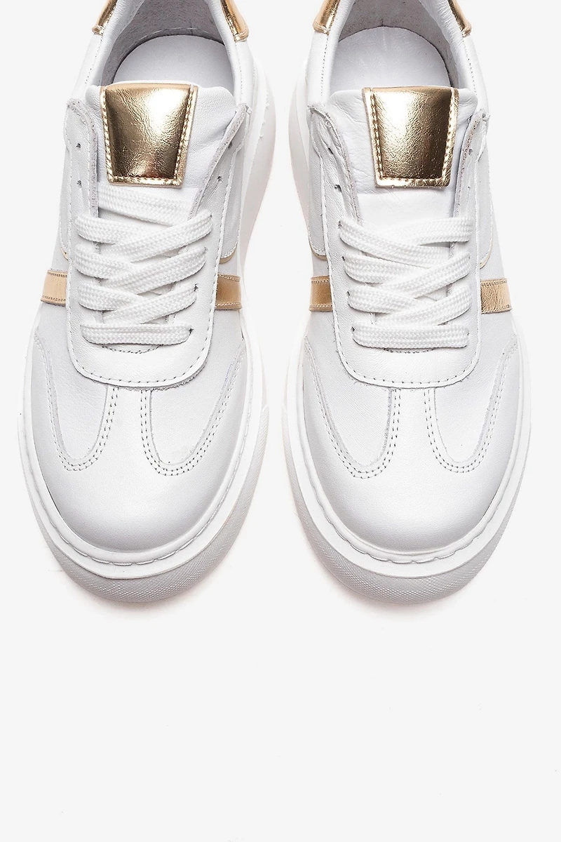 Forever & Always Womens Ivara Leather Everyday Sneaker
