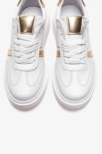 Forever & Always Womens Ivara Leather Everyday Sneaker