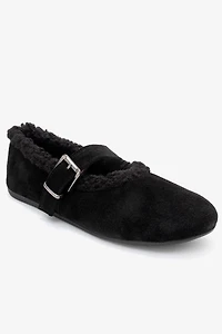 Forever & Always Womens Guin Leather Strap Flat