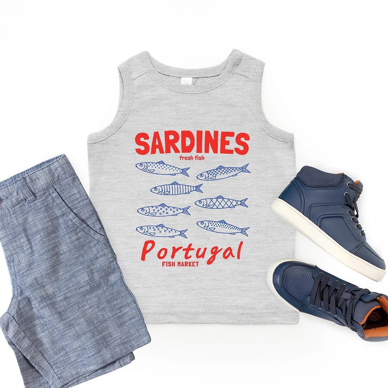 The Juniper Shop - Sardines Portugal Fish Market Youth Tank Top