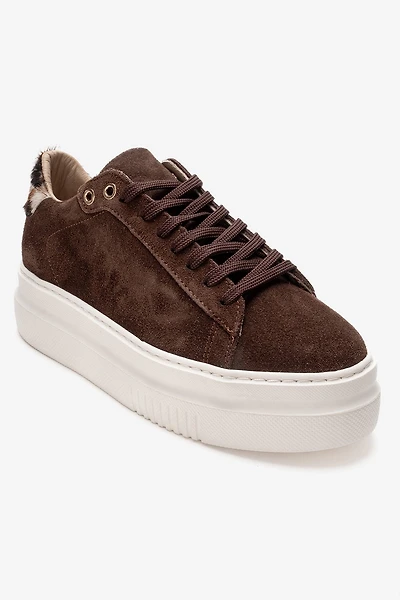 Forever & Always Womens Nera Leather Casual Sneaker