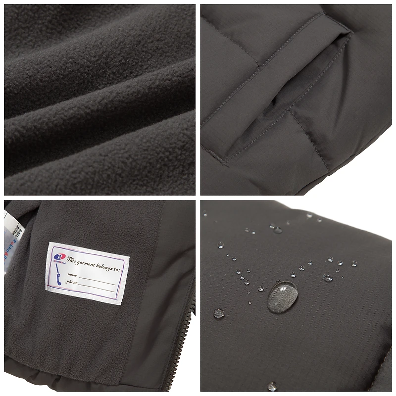 Rokka&Rolla Toddler Boys Water-Resistant Fleece-Lined Puffer Jacket