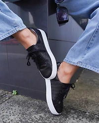Belle & Bloom Womens Just A Dream Croc Leather Sneaker