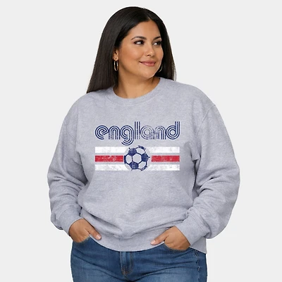 Simply Sage Market -  Women's Plus Sized Graphic Sweatshirt - England Soccer Flag