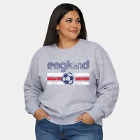 Simply Sage Market -  Women's Plus Sized Graphic Sweatshirt - England Soccer Flag