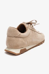 Forever & Always Womens Brea Leather Embellished Sneaker