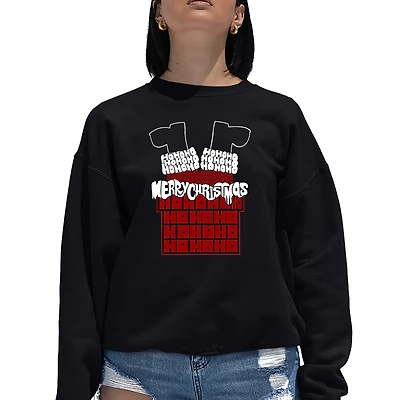 LA Pop Art Chimney Santa - Women's Word Crewneck Sweatshirt
