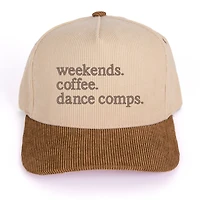 Simply Sage Market - Women's Corduroy Trucker Hat Weekends Coffee Dance Comps