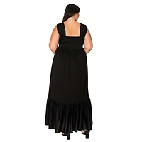 L I V D Women's Plus Angelika Ruffled Hem Maxi Dress