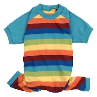 Leveret Dog Cotton Rainbow Striped Pajamas