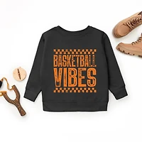 The Juniper Shop - Basketball Vibes Checkered Distressed Youth Graphic Sweatshirt