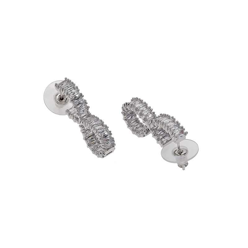 AGP PARIS Womens Lustrous Bow Drop Earrings
