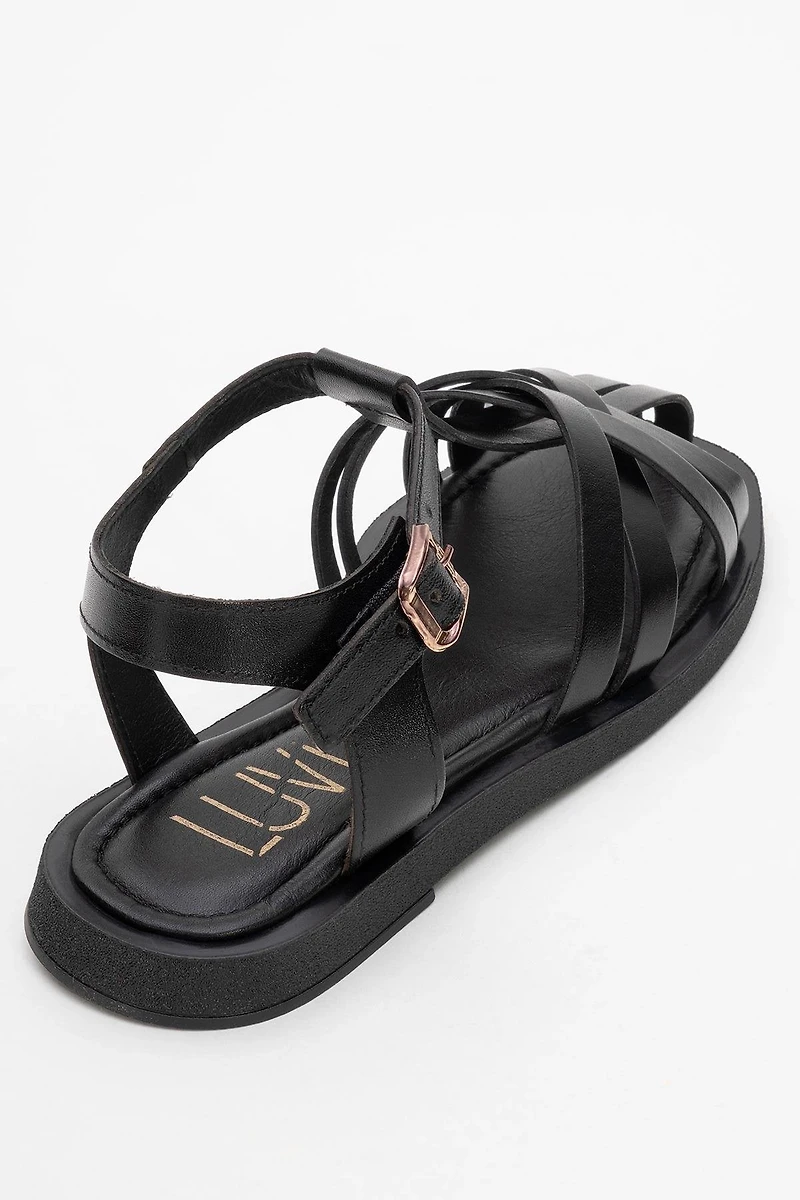 Forever & Always Womens Andres Leather Sandals