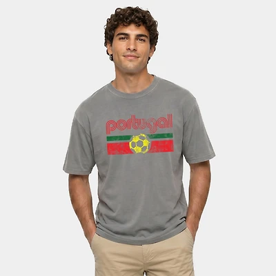 Simply Sage Market - Men's Garment Dyed Graphic T-Shirt Portugal Soccer Flag