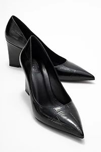 Prologue Shoes Womens Puera Pointed Toe Wedge Pump