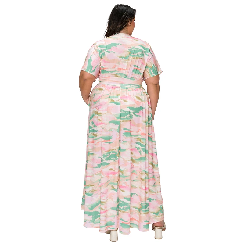 L I V D Women's Plus Reverie Empire Waist Dress
