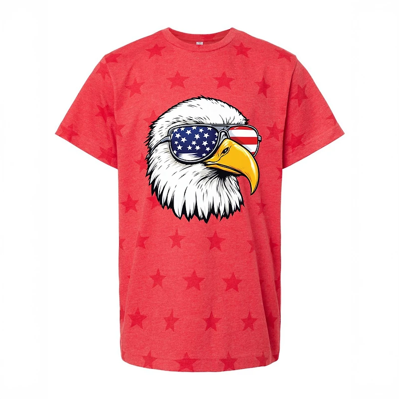 The Juniper Shop - Patriotic Eagle Sunglasses Youth Short Sleeve Star Tee