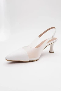 Prologue Shoes Womens Moore Transparent Pointed Toe Pump