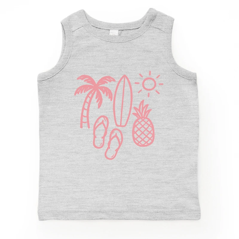The Juniper Shop - Beach Elements Outline Youth Tank Top