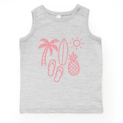 The Juniper Shop - Beach Elements Outline Youth Tank Top
