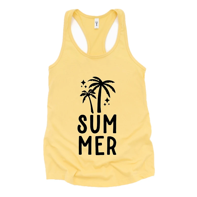 Simply Sage Market - Summer Palm Women's Graphic Racerback Tank Top