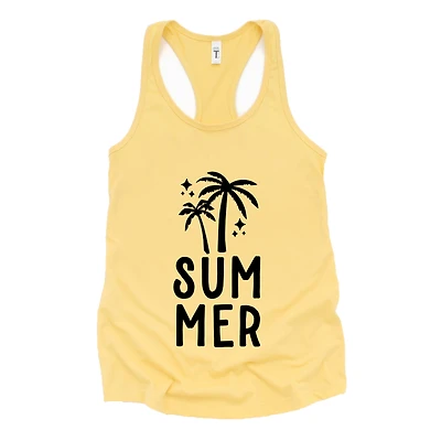 Simply Sage Market - Summer Palm Women's Graphic Racerback Tank Top