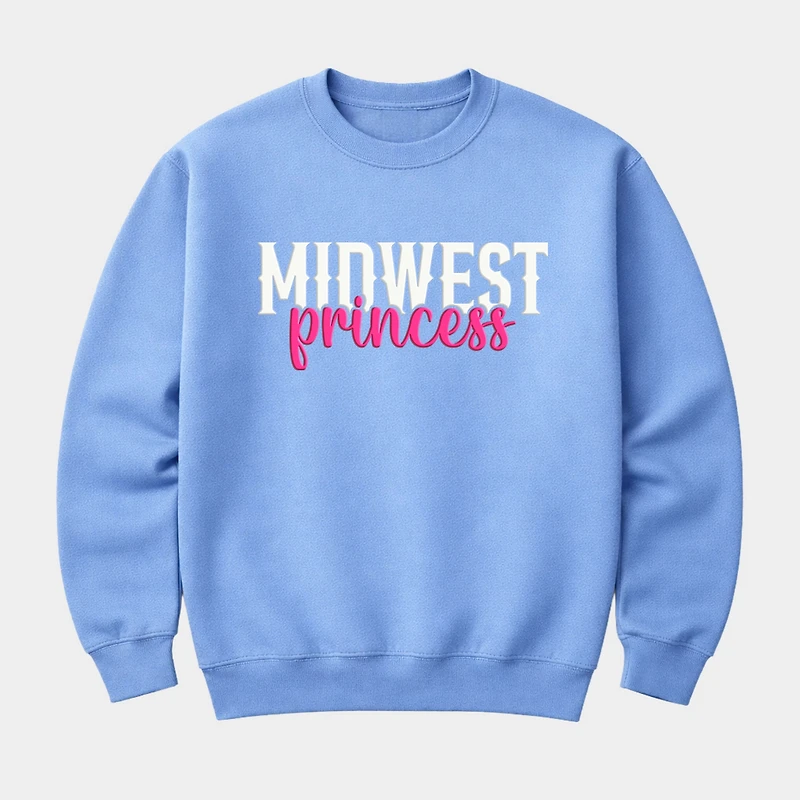Simply Sage Market Midwest Princess Puff Women's Graphic Sweatshirt