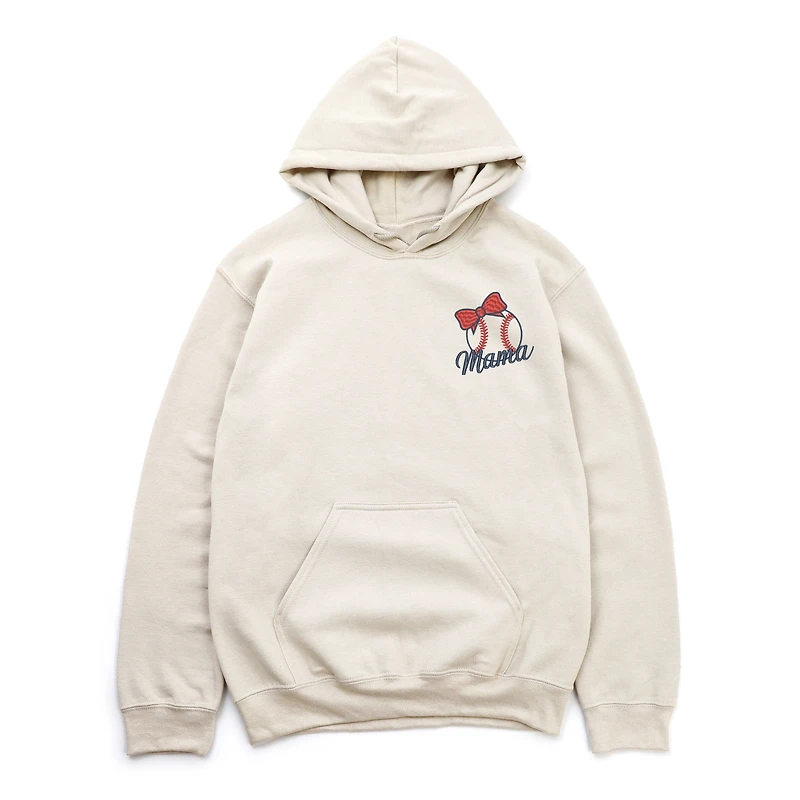 Simply Sage Market Embroidered Mama Bow Baseball Women's Heavy Blend Hoodie