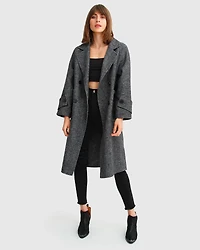 Belle & Bloom Womens Rumour Has It Oversized Wool Blend Coat