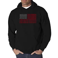 LA Pop Art God Bless America - Men's Word Hooded Sweatshirt