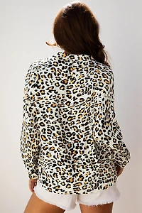 Threaded Pear Women's Laurel Leopard V Neck Blouse
